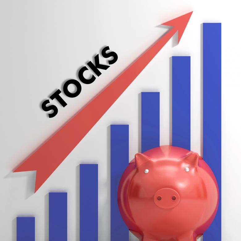 Free stock image of Raising Stocks Chart Shows Monetary Growth created by Stuart Miles