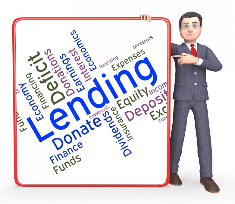 Free stock image of Lending Word Means Loan Lends And Borrows created by Stuart Miles
