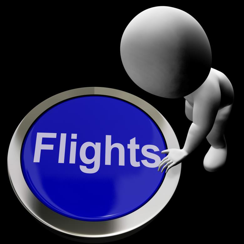 Free stock image of Flights Button For Overseas Vacation Or Holidays created by Stuart Miles