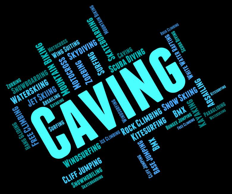 Free stock image of Caving Words Shows Cave Climbing And Active created by Stuart Miles