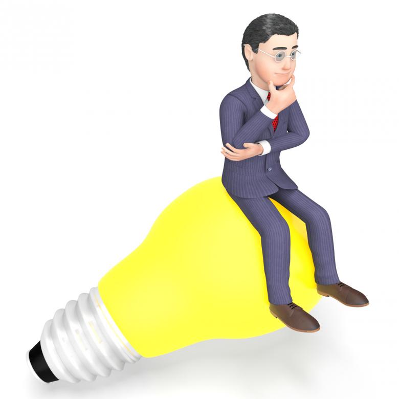 Free stock image of Lightbulb Thinking Indicates Power Source And Character 3d Rendering created by Stuart Miles
