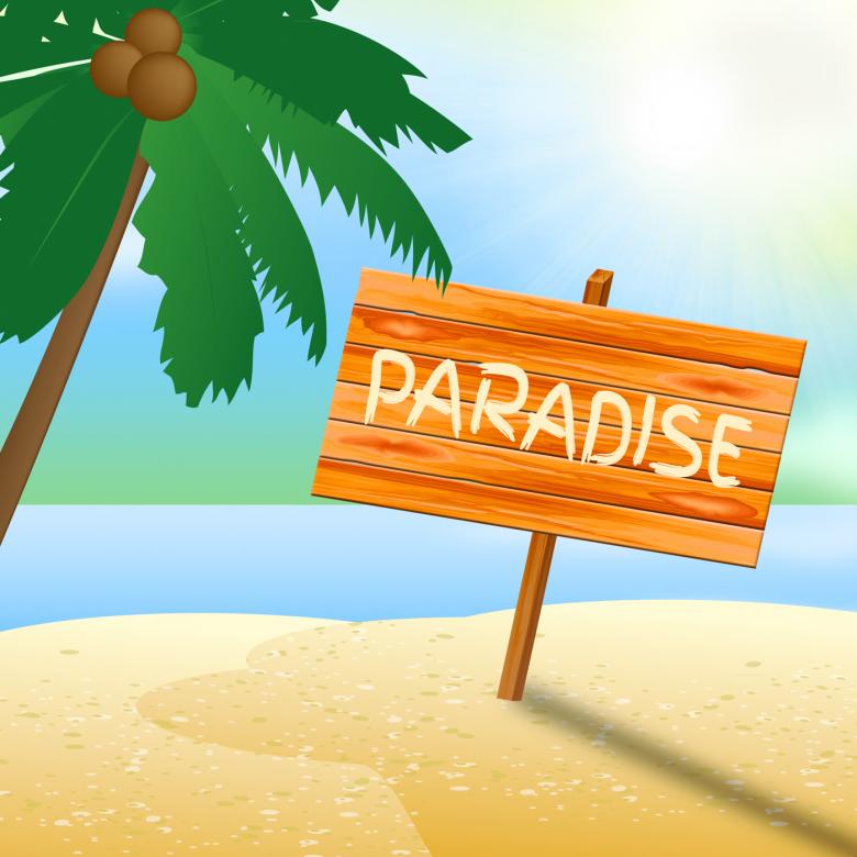 Free stock image of Paradise Vacation Shows Idyllic Beaches 3d Illustration created by Stuart Miles