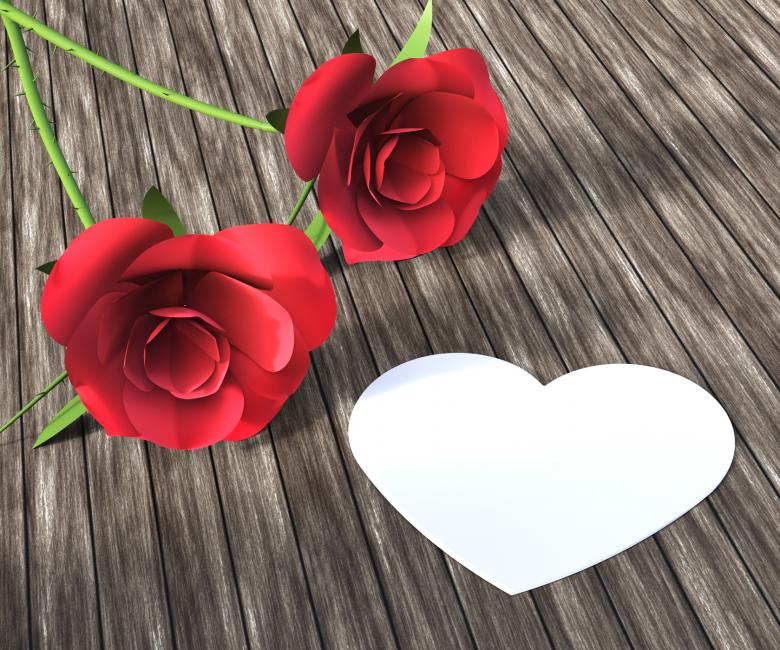 Free stock image of Heart Roses Indicates Valentine Day And Bloom created by Stuart Miles