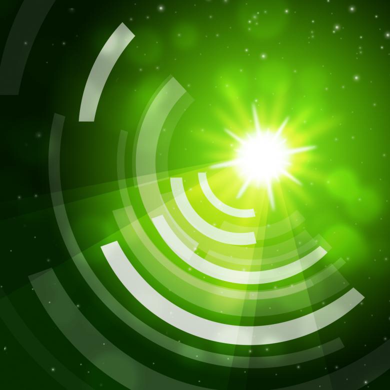 Free stock image of Green Sun Background Means Giving Offf Frequencies created by Stuart Miles