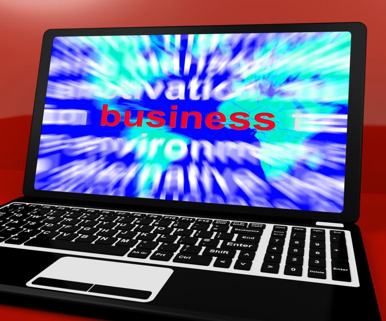 Free stock image of Business Word On Computer Showing Commerce And Trade created by Stuart Miles
