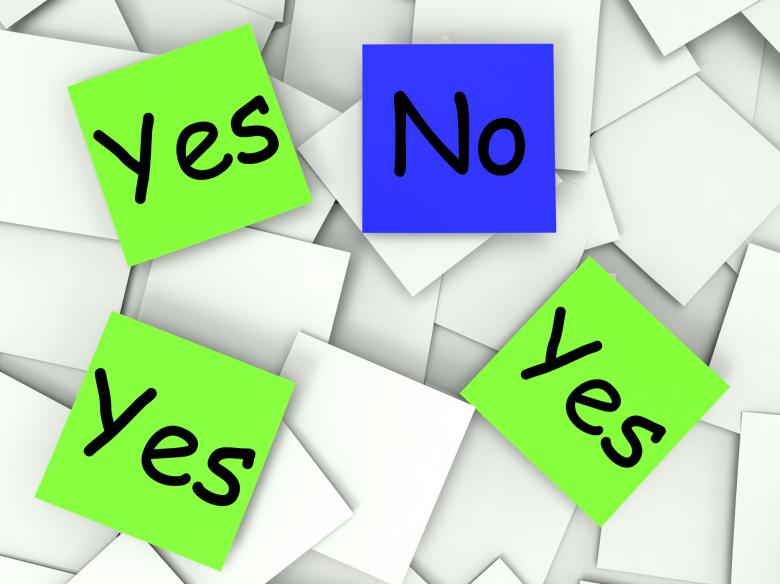 Free stock image of Yes No Post-It Notes Show Agree Or Disagree created by Stuart Miles