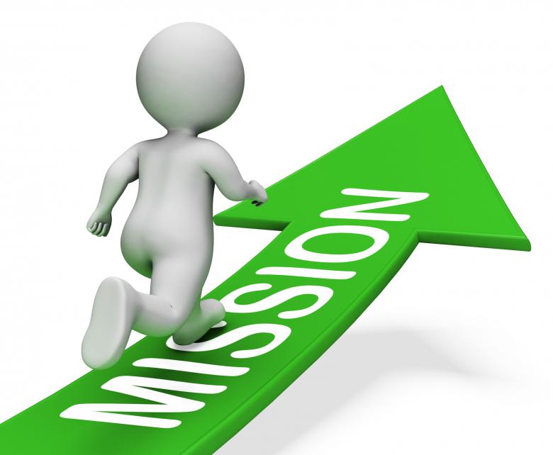 Free stock image of Mission Arrow Shows Motivation Goals 3d Rendering created by Stuart Miles