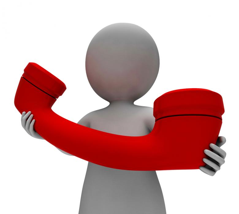 Free stock image of Calling Character Shows Telephone Discussion And Communication 3d Rend created by Stuart Miles
