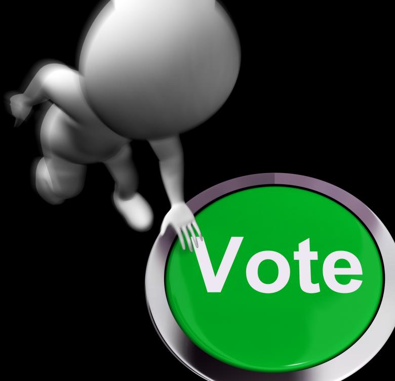 Free stock image of Vote Pressed Shows Poll Election Or Choosing created by Stuart Miles