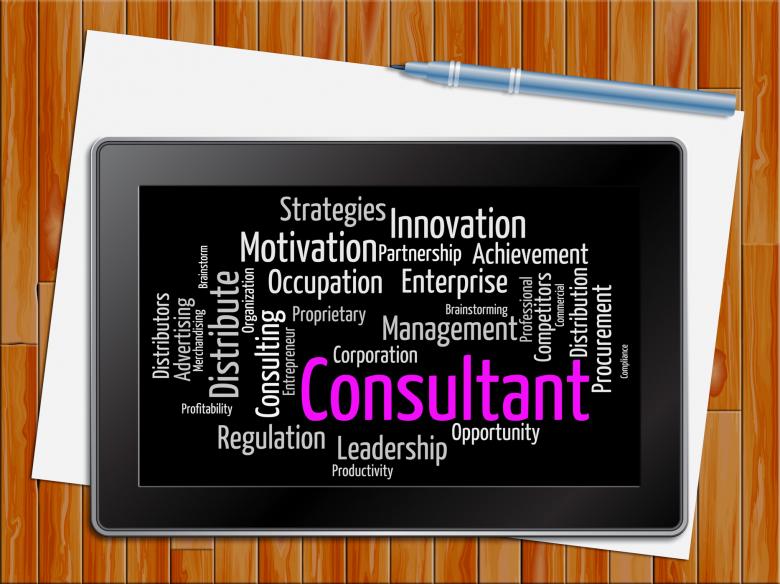 Free stock image of Consultant Word Indicates Advisers Wordclouds And Expert Tablet created by Stuart Miles