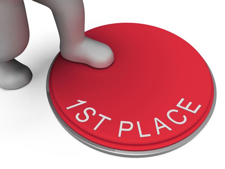Free stock image of First Place Button Means 1st And Victor created by Stuart Miles
