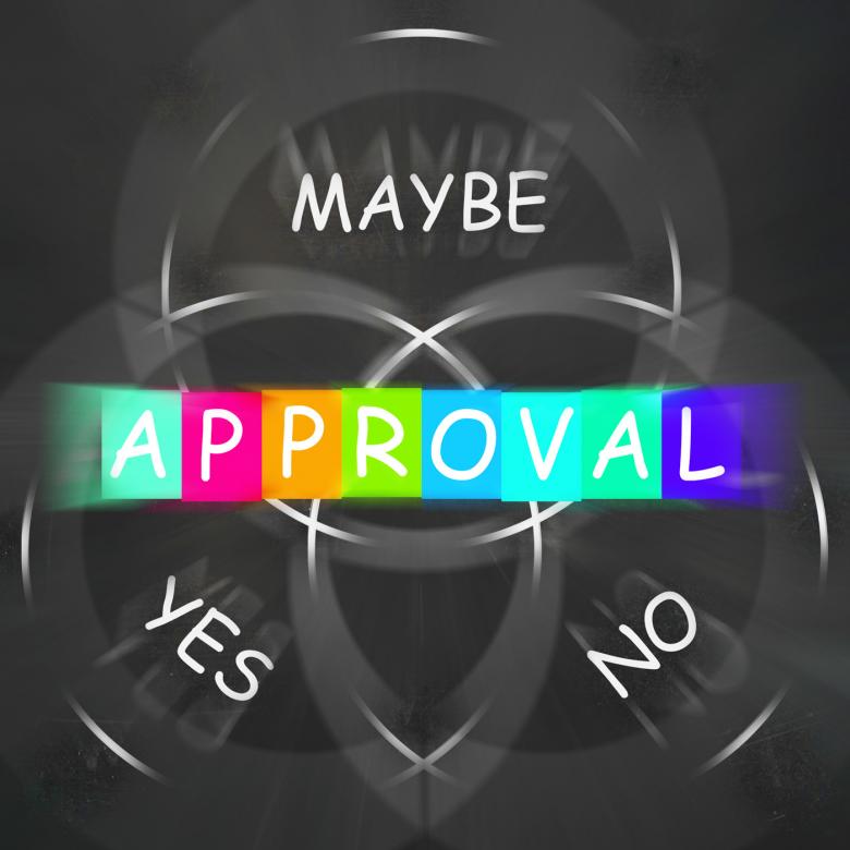 Free stock image of Approval Displays Endorsed Yes Not No or Maybe created by Stuart Miles