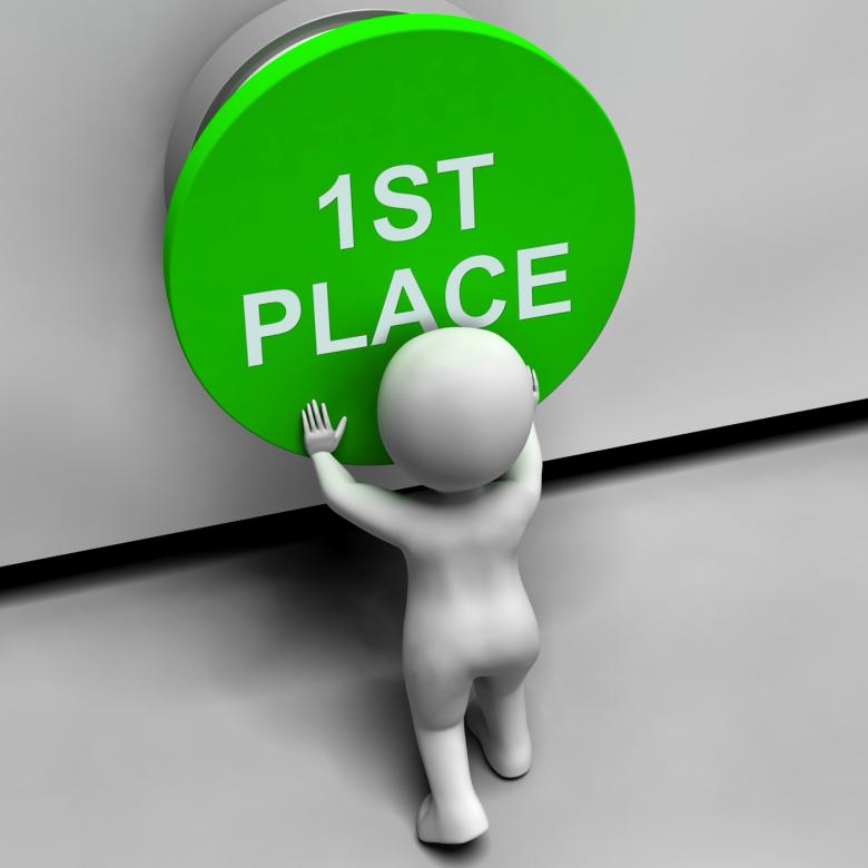 Free stock image of First Place Button Shows 1st Place And Winner created by Stuart Miles