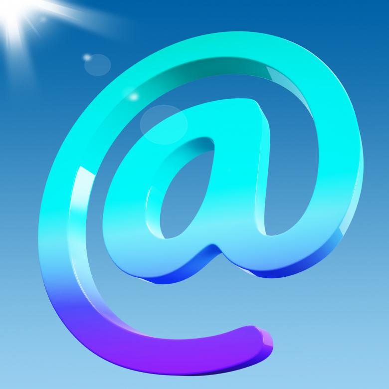 Free stock image of At Sign Shows Email Correspondence on Web created by Stuart Miles