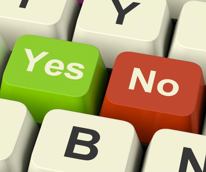 Free stock image of Yes No Keys Representing Uncertainty And Decisions Online created by Stuart Miles