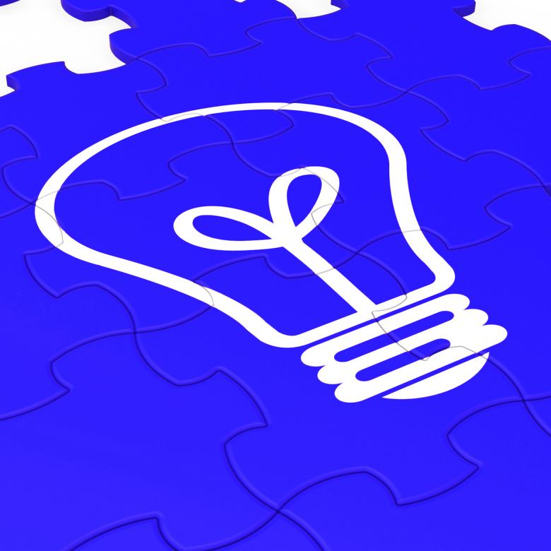Free stock image of Bulb Puzzle Shows Intelligence And Inventions created by Stuart Miles
