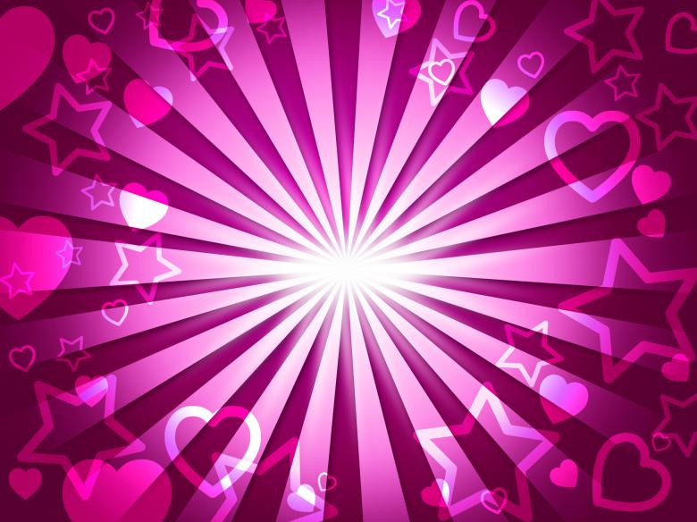 Free stock image of Rays Pink Indicates Valentines Day And Hearts created by Stuart Miles