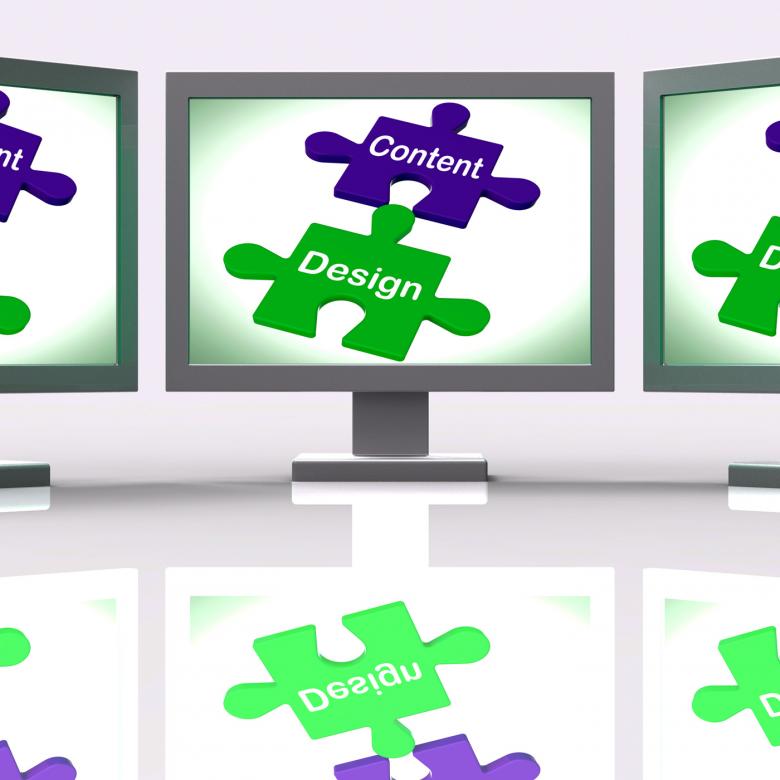 Free stock image of Content Design Puzzle Screen Shows Promotional Material And Layout created by Stuart Miles
