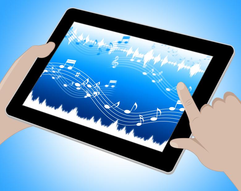 Free stock image of Music Indicates Soundtracks On Tablet 3d Illustration created by Stuart Miles