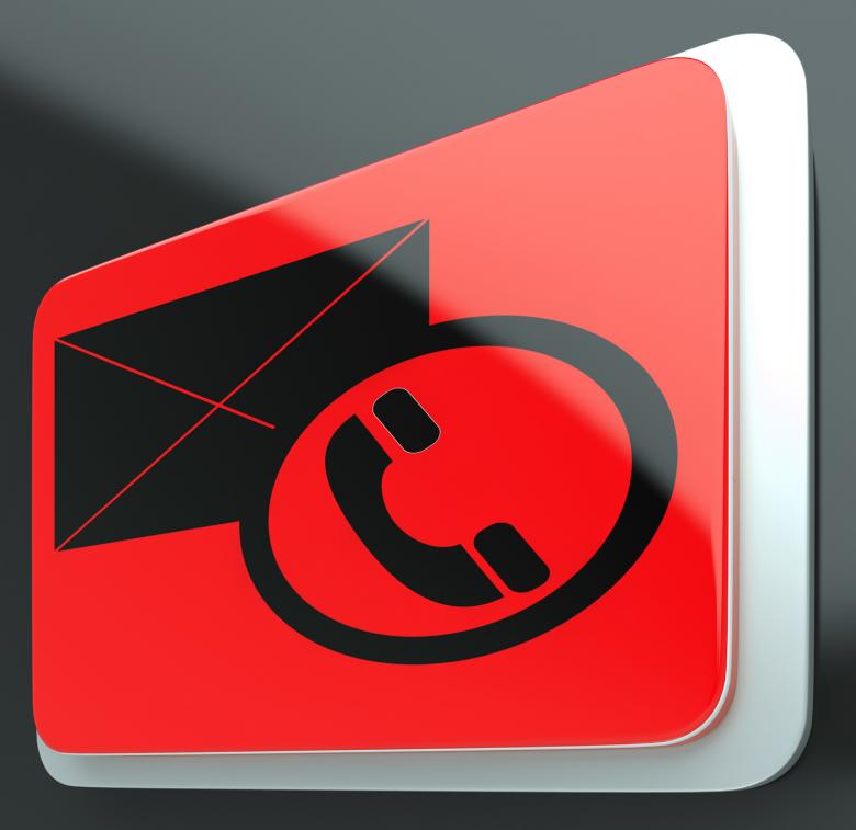 Free stock image of Envelope Phone Sign Shows Contact Us Information created by Stuart Miles