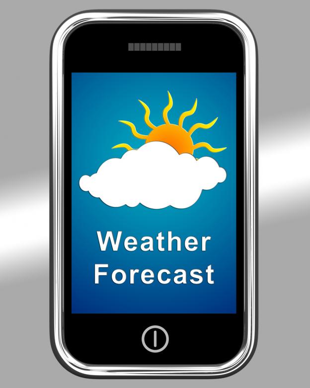 Free stock image of Mobile Phone Shows Cloudy Weather Forecast created by Stuart Miles