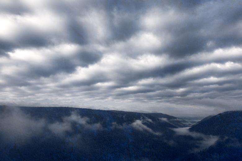 Free stock image of Cloudy Mountain Fog - Blue Grunge created by Nicolas Raymond