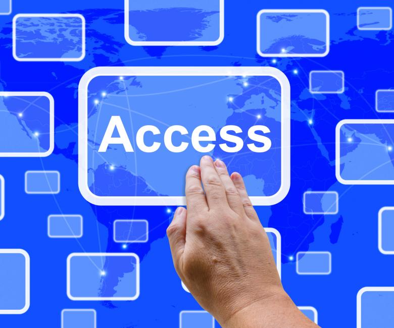 Free stock image of Access Button Over Map Showing Permission And Security created by Stuart Miles