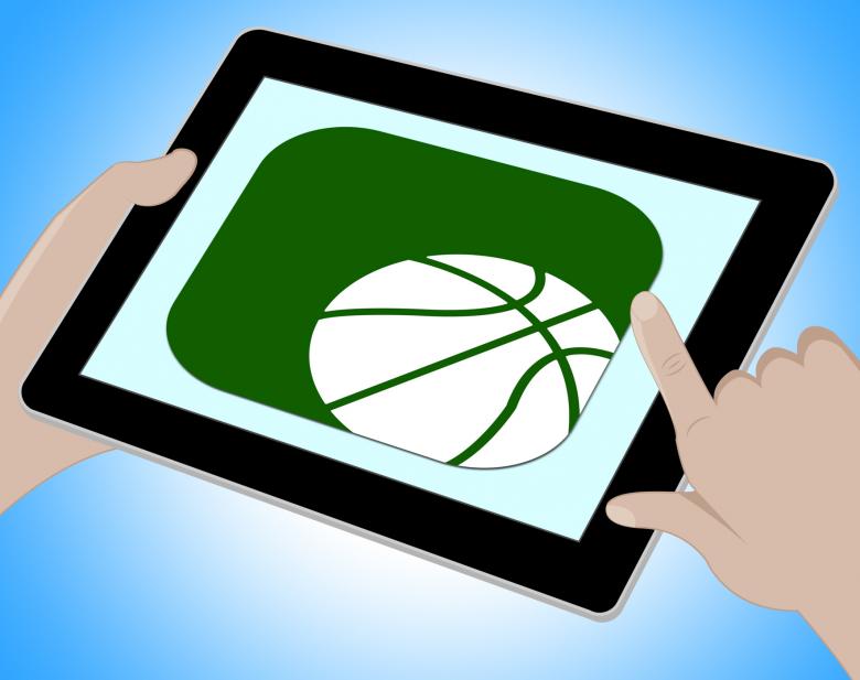 Free stock image of Basketball Online Represents Tablet Playing 3d Illustration created by Stuart Miles
