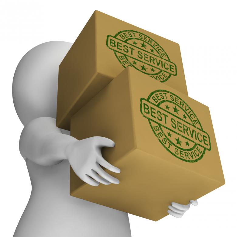 Free stock image of Best Service Stamp On Boxes Shows Top Customer Assistance created by Stuart Miles
