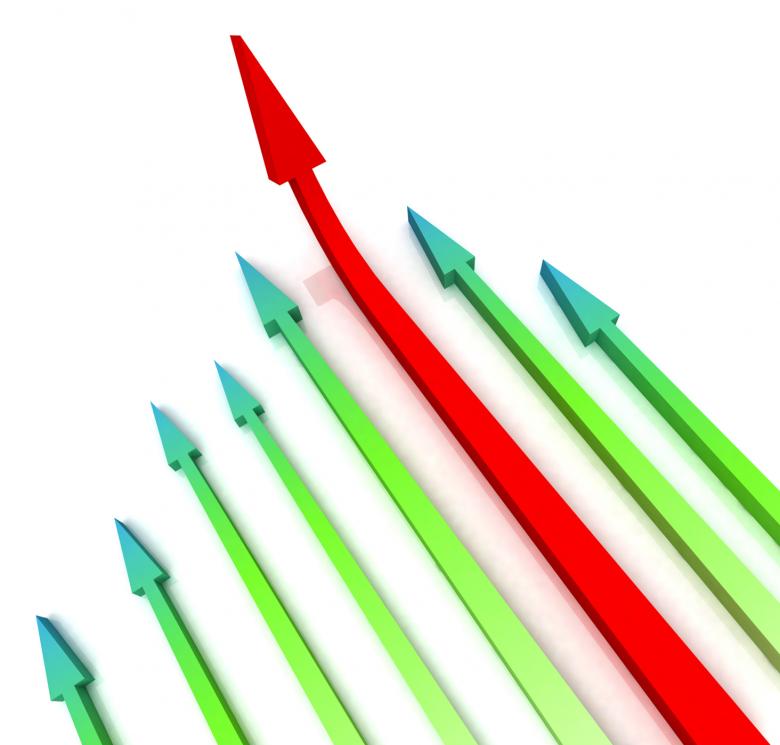 Free stock image of Red Left Arrow Ahead Shows Growth created by Stuart Miles