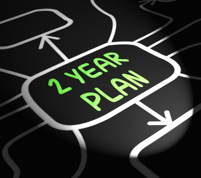 Free stock image of Two Year Plan Arrows Means Program For Next 2 Years created by Stuart Miles