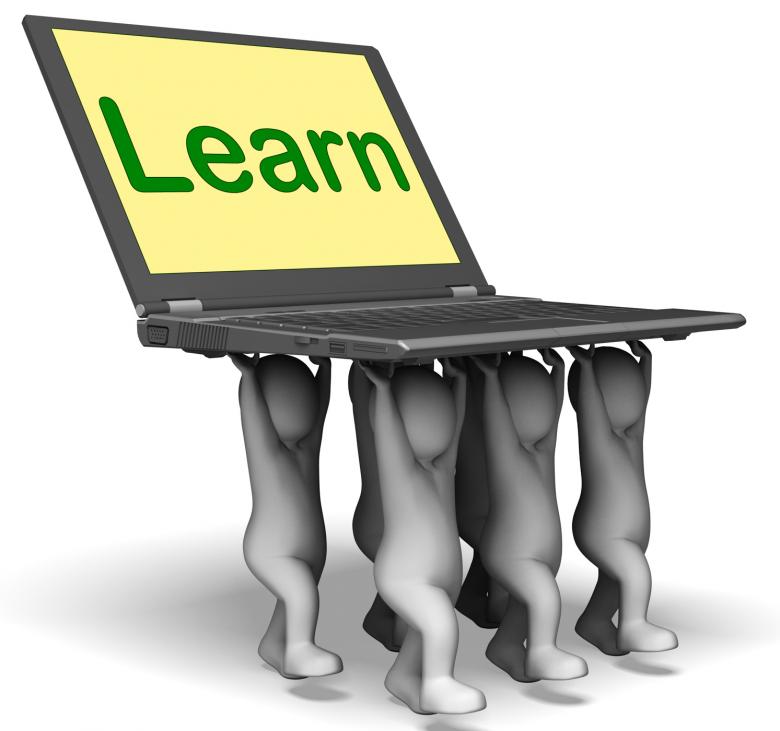 Free stock image of Learn Characters Laptop Shows Internet Learning Or Studying created by Stuart Miles