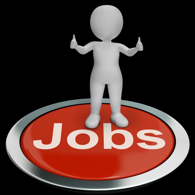 Free stock image of Jobs Computer Button Shows Work And Career created by Stuart Miles