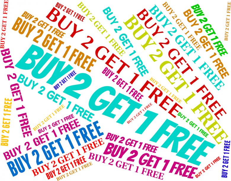 Free stock image of Buy Two Indicates Get One And Bargain created by Stuart Miles