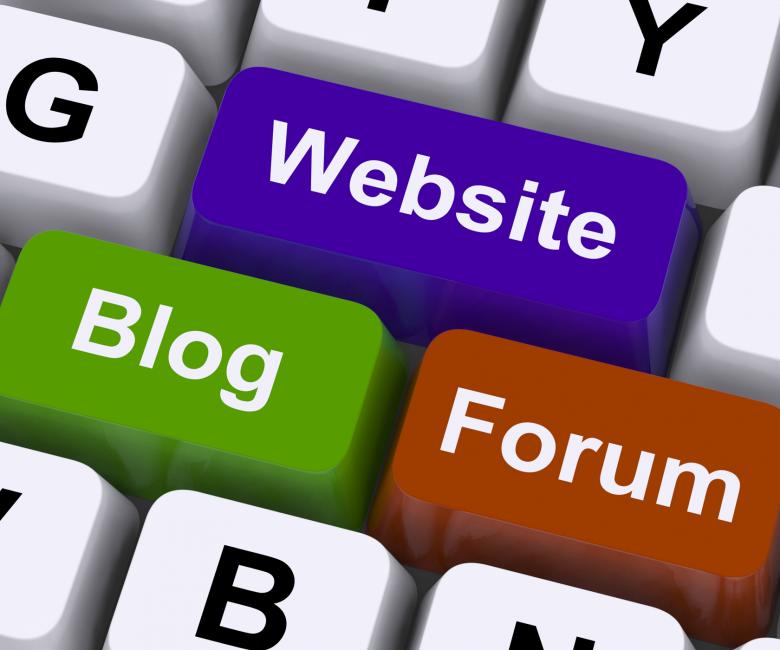 Free stock image of Website Blog And Forum Keys Show Internet Or Www created by Stuart Miles