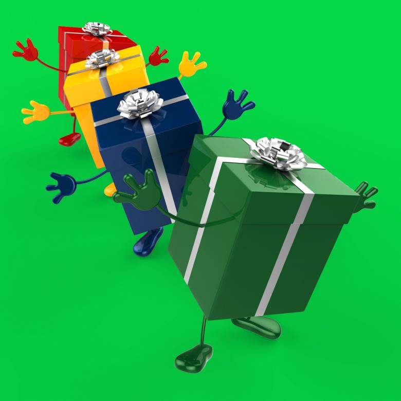 Free stock image of Celebration Giftboxes Shows Celebrations Wrapped And Gift-Box created by Stuart Miles