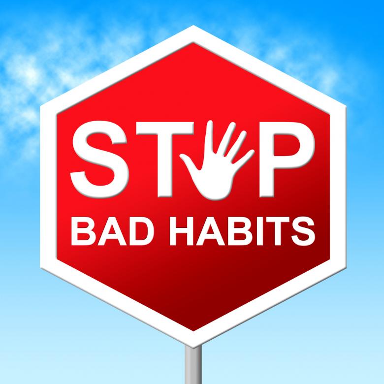 Free stock image of Stop Bad Habits Shows Warning Sign And Danger created by Stuart Miles