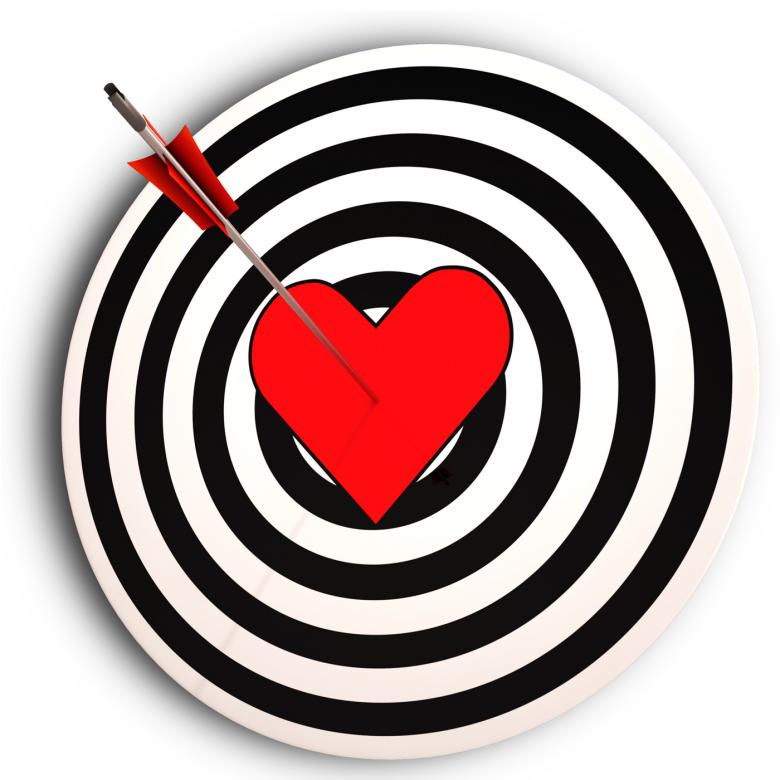 Free stock image of Heart Target Means I Love You Achieved created by Stuart Miles