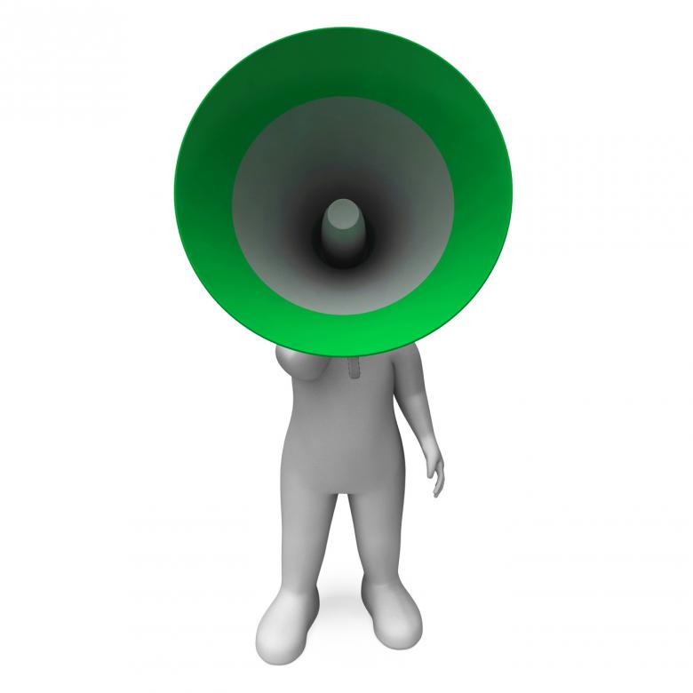 Free stock image of Loud Hailer Character Shows Broadcasting Explaining And Megaphone created by Stuart Miles