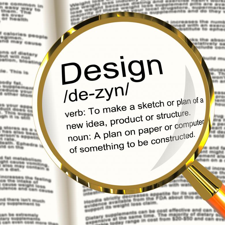 Free stock image of Design Definition Magnifier Showing Sketch Plan Artwork Or Graphic created by Stuart Miles