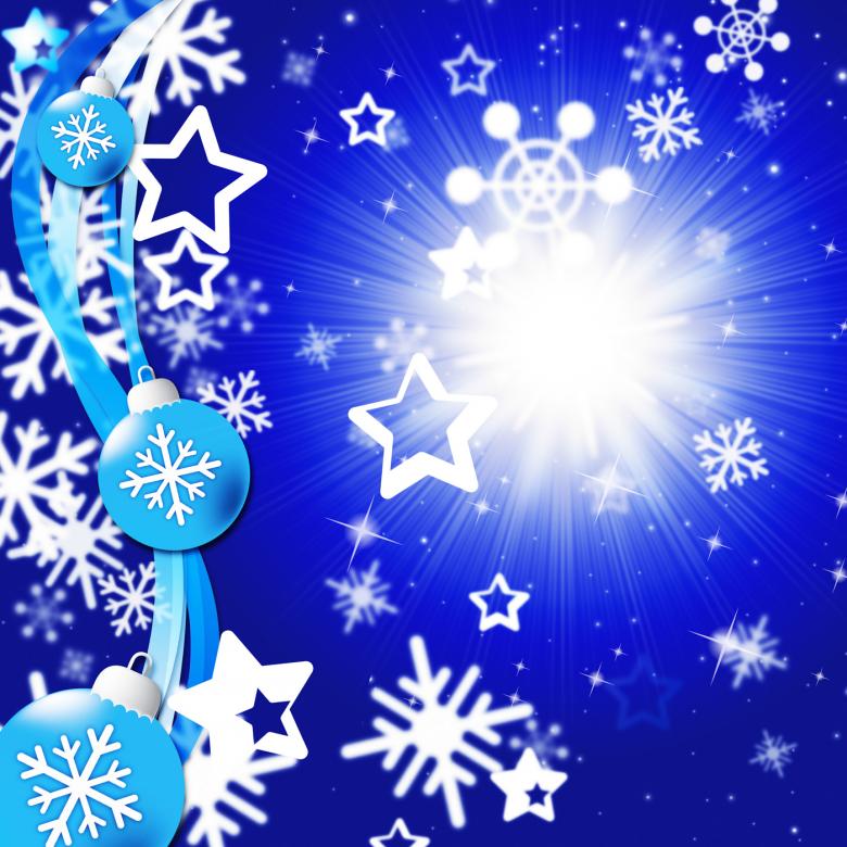 Free stock image of Blue Snowflakes Background Shows Bright Sun And Snowing created by Stuart Miles