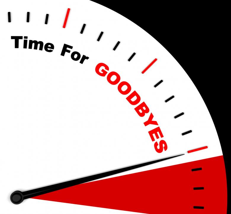 Free stock image of Time For Goodbyes Message Shows Farewell Or Bye created by Stuart Miles