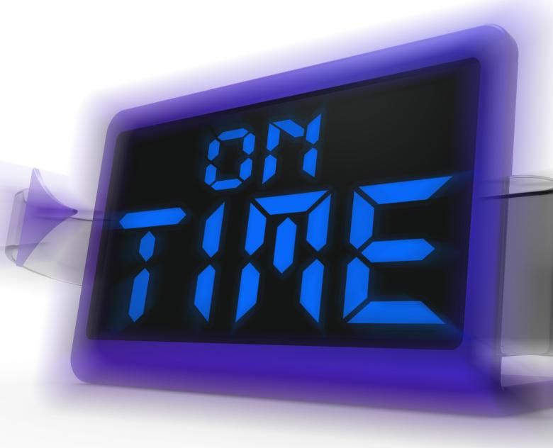 Free stock image of On Time Digital Clock Shows Punctual And Reliable created by Stuart Miles