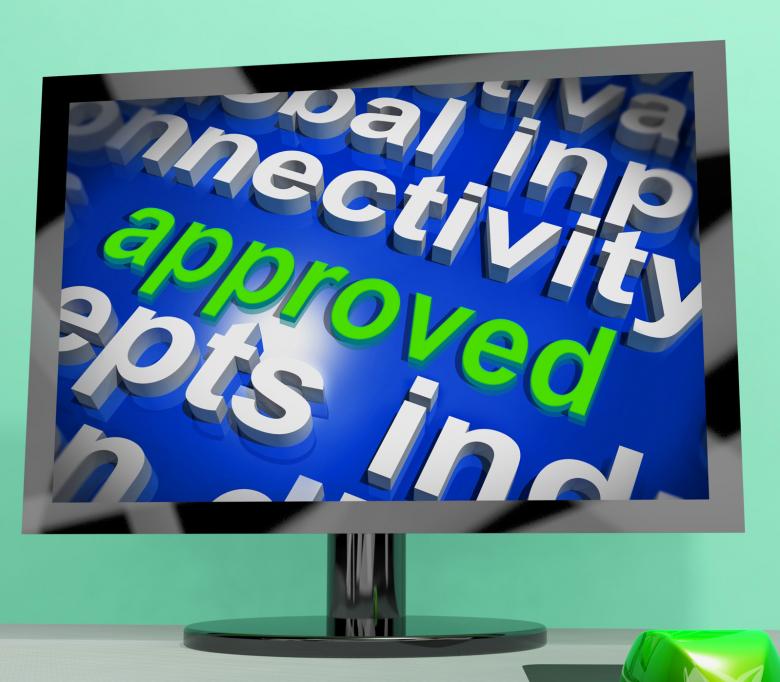 Free stock image of Approved Word Cloud Shows Approved Passed or Verified created by Stuart Miles