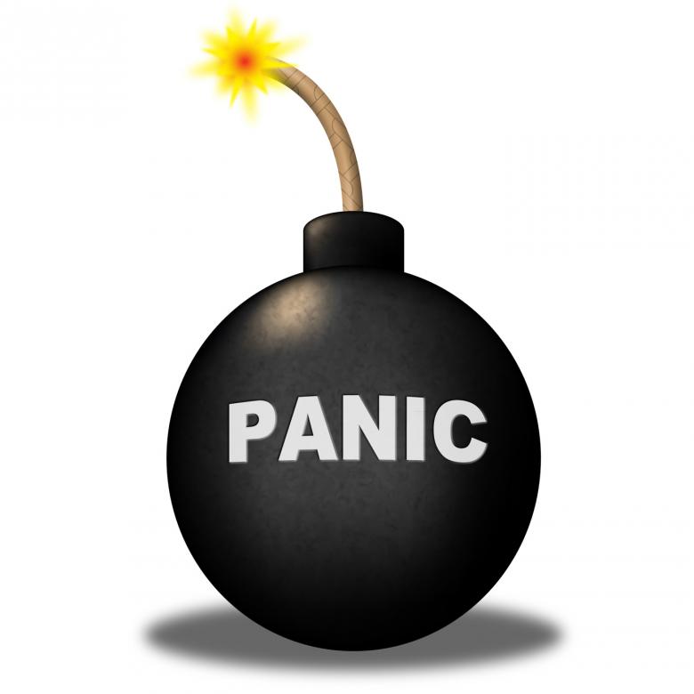 Free stock image of Panic Warning Represents Hysteria Anxiety And Terror created by Stuart Miles