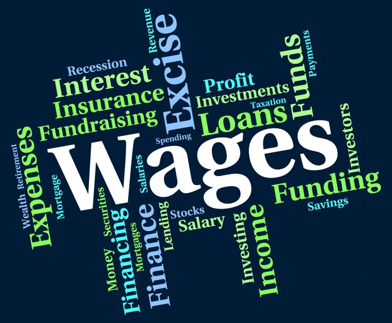 Free stock image of Wages Word Indicates Income Earn And Wordcloud created by Stuart Miles