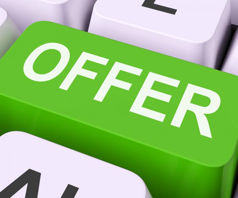 Free stock image of Offer Button Shows Discount Promo Or Save created by Stuart Miles