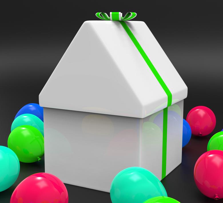 Free stock image of House Giftbox Indicates Surprise Giving And Greeting created by Stuart Miles