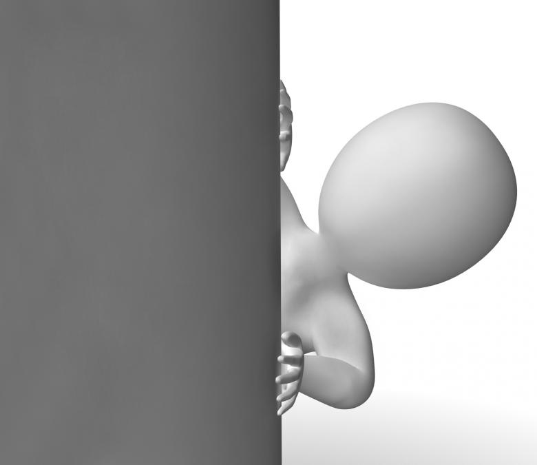 Free stock image of Blank Sign With Copyspace And 3d Character Looking Round created by Stuart Miles