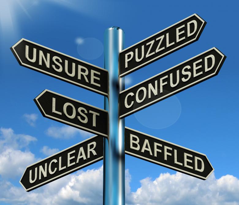 Free stock image of Puzzled Confused Lost Signpost Showing Puzzling Problem created by Stuart Miles